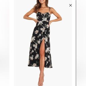 Petal & Pup Black Floral Midi Dress Nordstrom